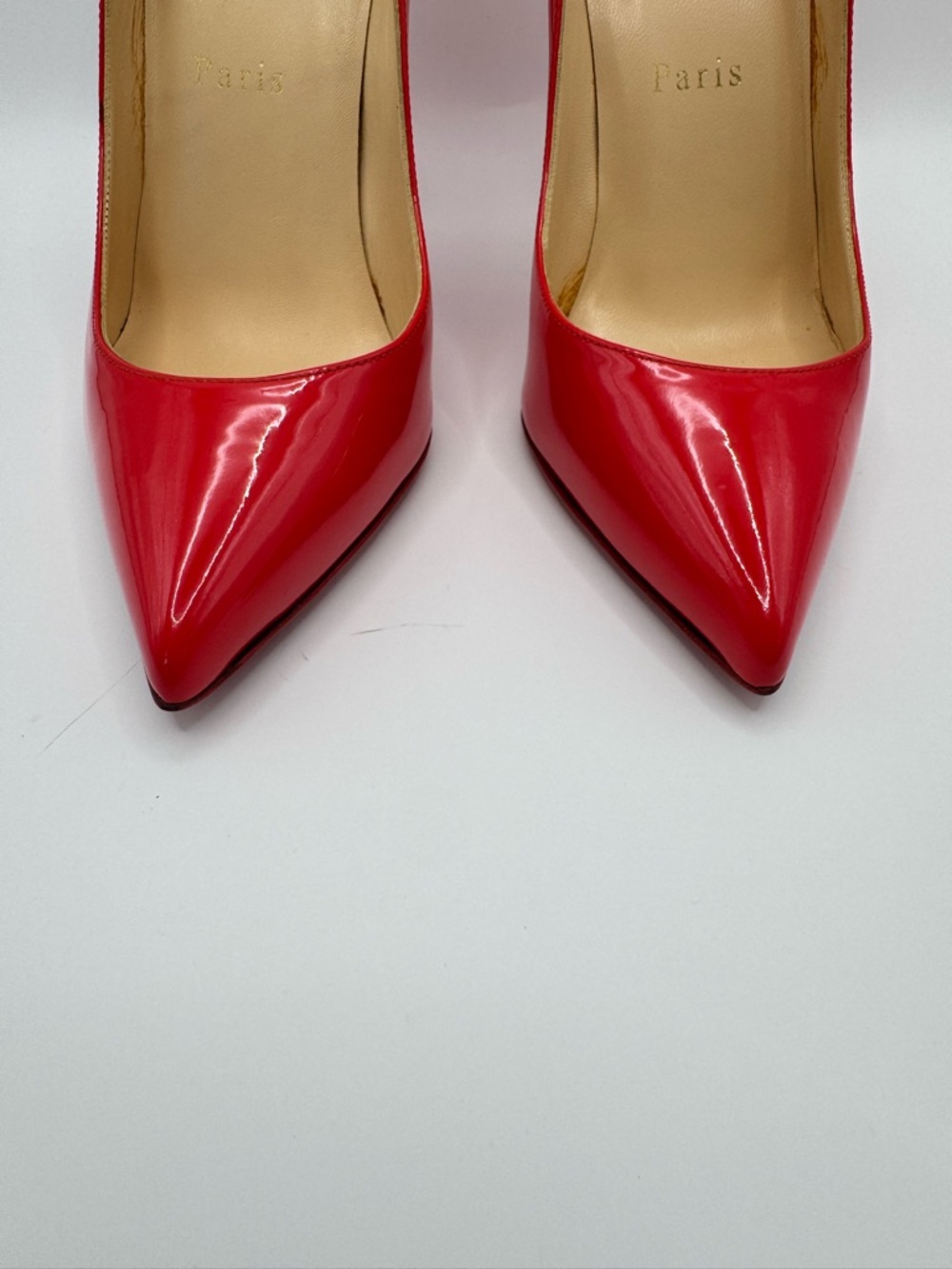 Christian Louboutin Kate 100 Patent Leather Red Pump Size 36 Excellent - Picture 4 of 9